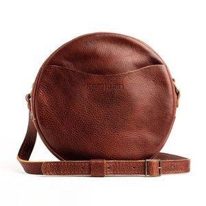 Portland Leather Almost Perfect Circle Crossbody in Nutmeg
